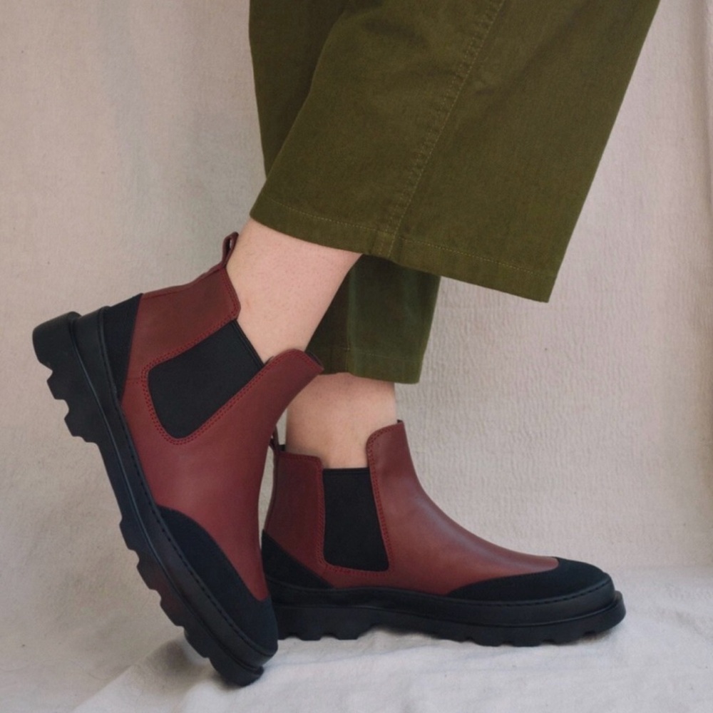 Camper eu 40 Brutus Chelsea Boots burgundy leather women’s—beautiful!
